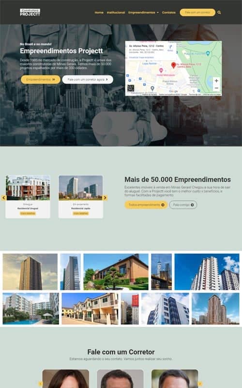 Modelo de site para Construtoras e Incorporadoras